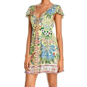 Alice + Olivia Hadley Button Front Flare Dress